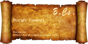 Burgh Csepel névjegykártya